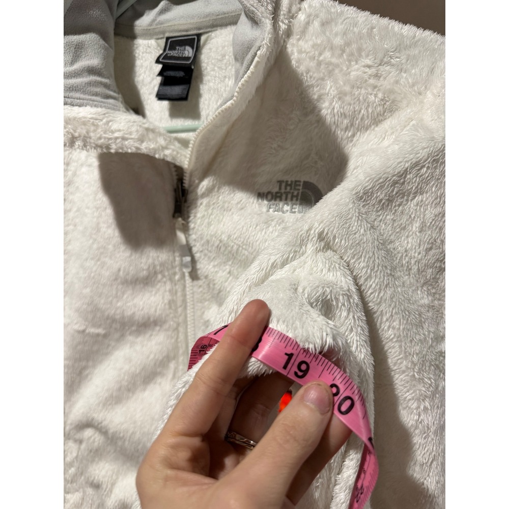 The North Face Osito Fleece Jacket Womens Small White Full Zip High Pile Soft - Picture 11 of 13